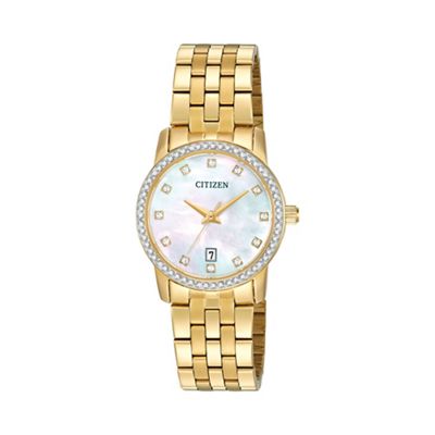 Ladies Gold tone bracelet stainless steel watch eu6032-51d